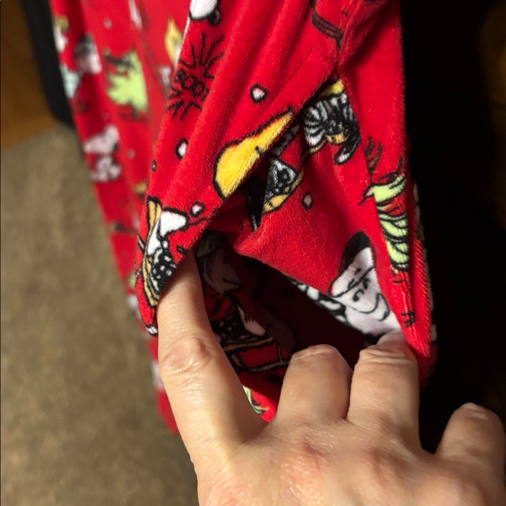 Peanuts Brilliant Red Sleepwear winter Christmas pj pants size xl(16-18) - Picture 3 of 8